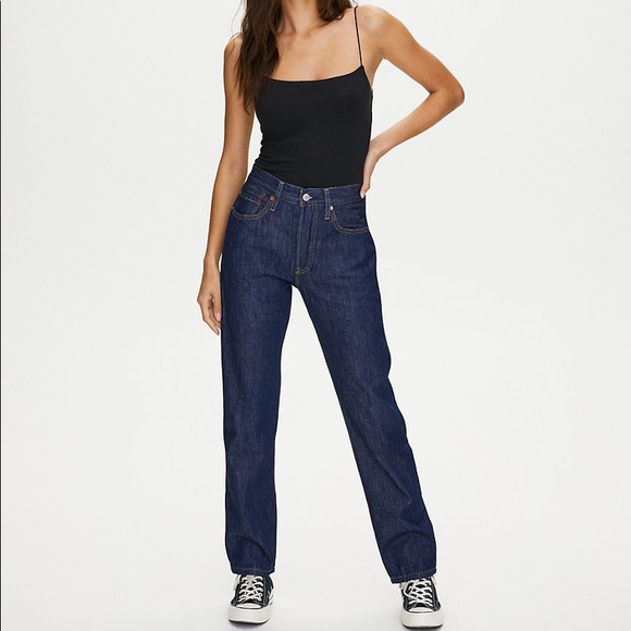 levi's 501 across a plain jeans